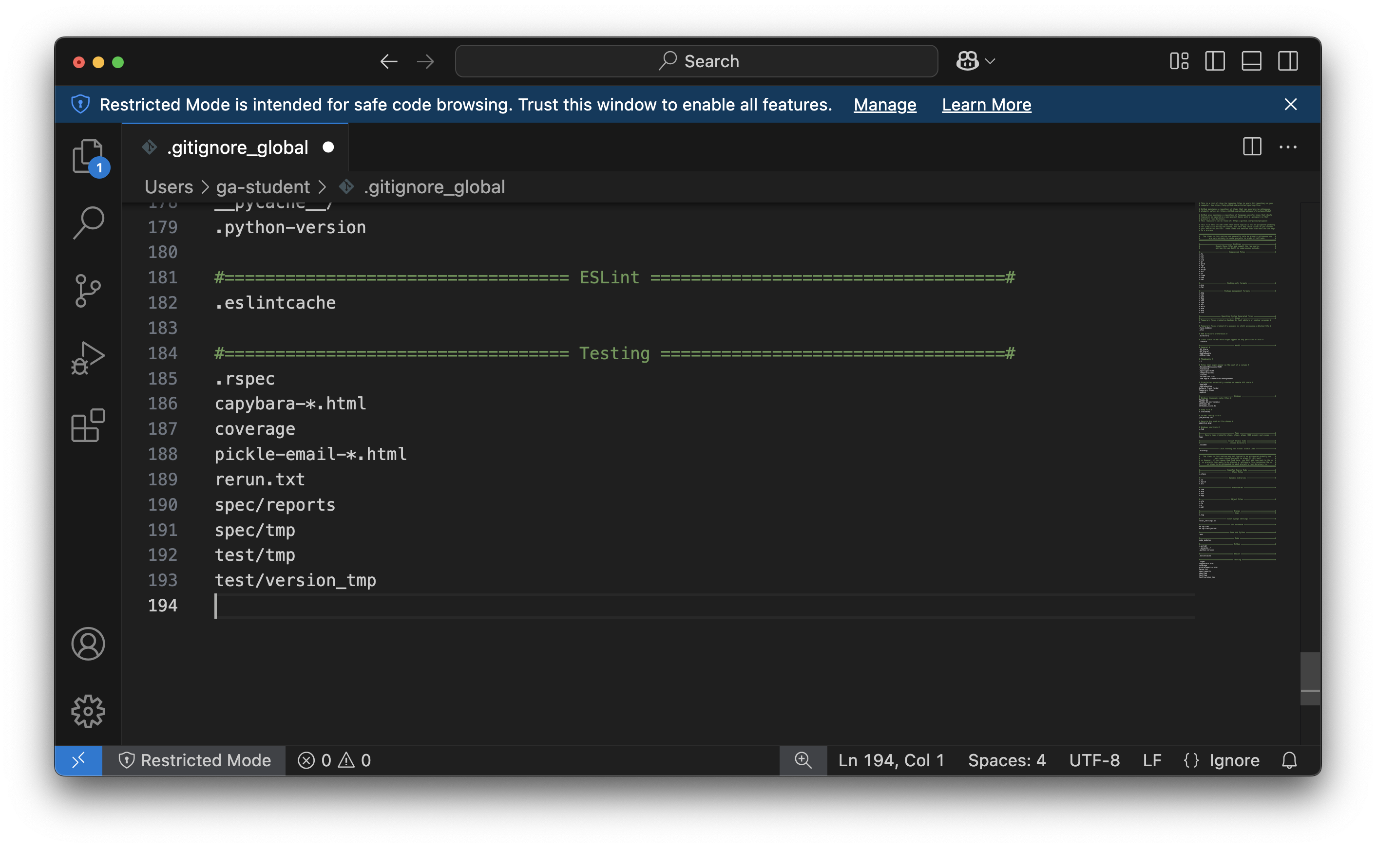 The end of the new .gitignore_global file.