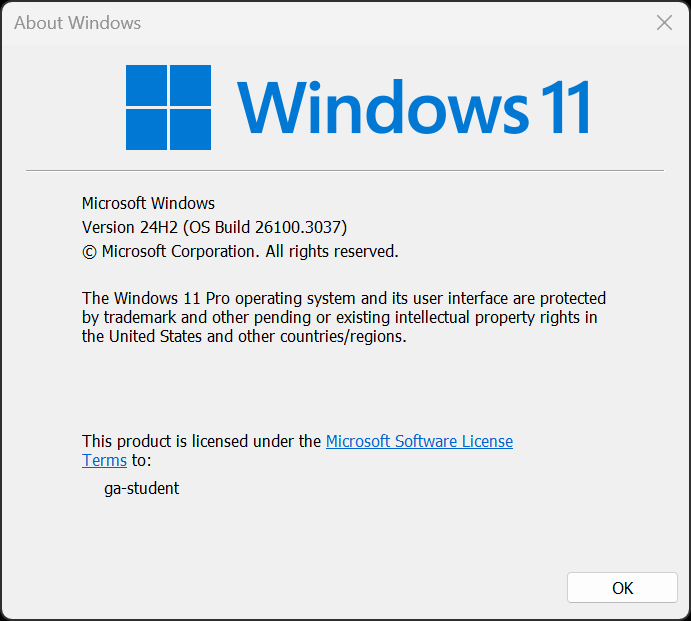 A dialog box demonstrating a Windows 11 PC eligible for use in an IT course.