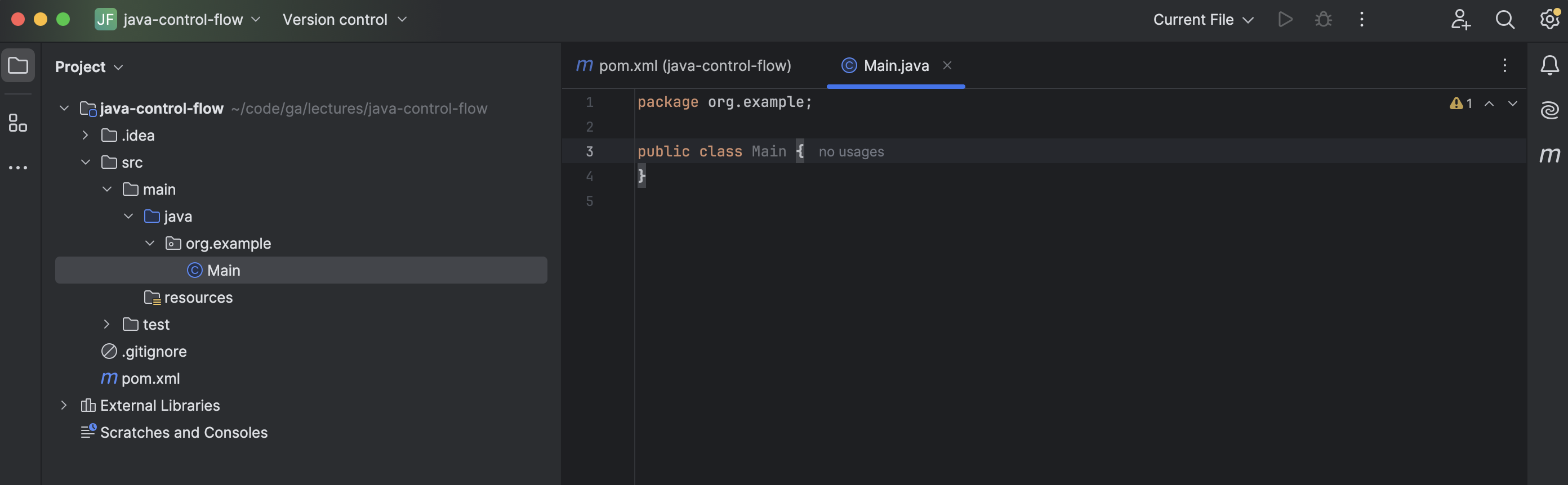 Finally, we have a Main class!