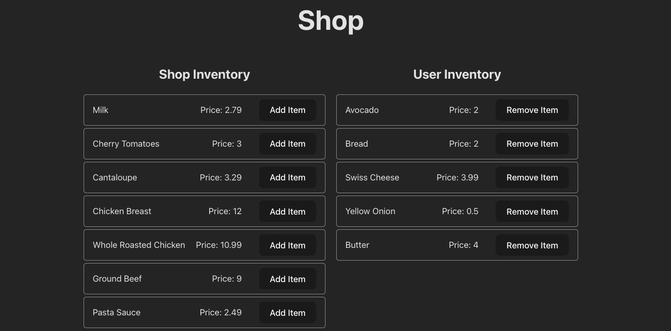 Lifting State with Arrays in React Shopping Cart