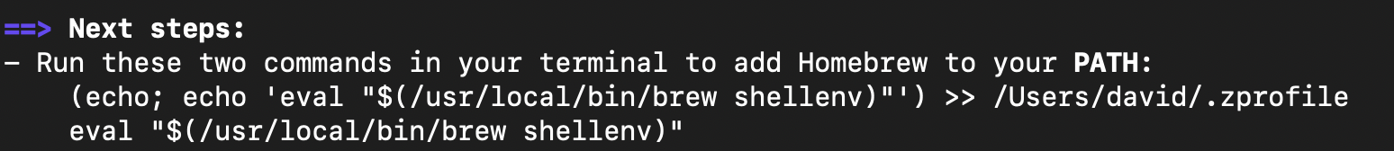 Run these commands! (but not exactly, yours will be different!)