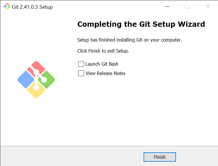 Finally, you've reached the last page of the Git install!