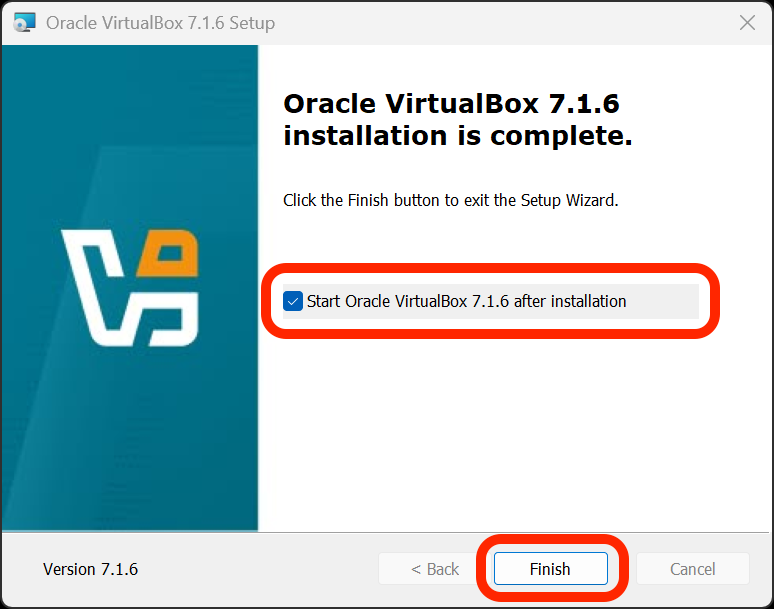 The installation was successful message.